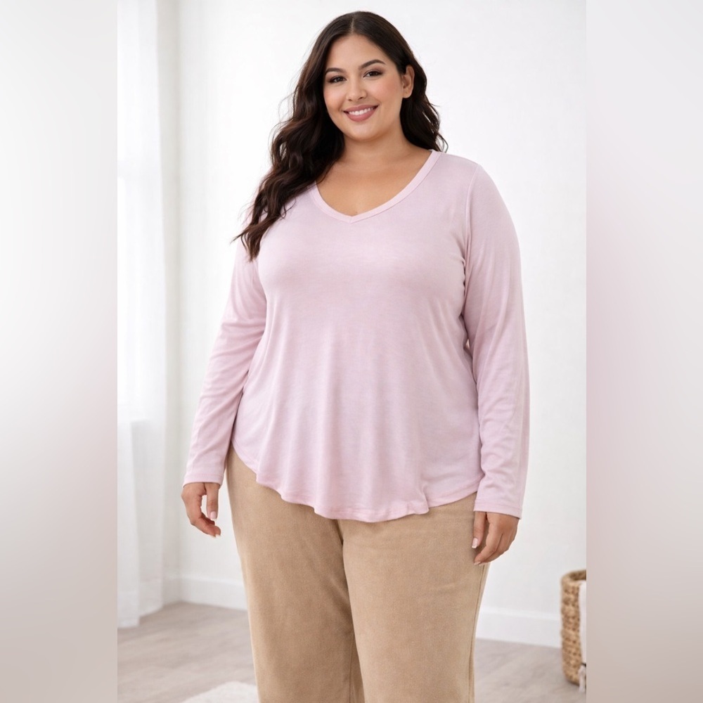 No Boundaries Pink Long Sleeve Top Size 3X